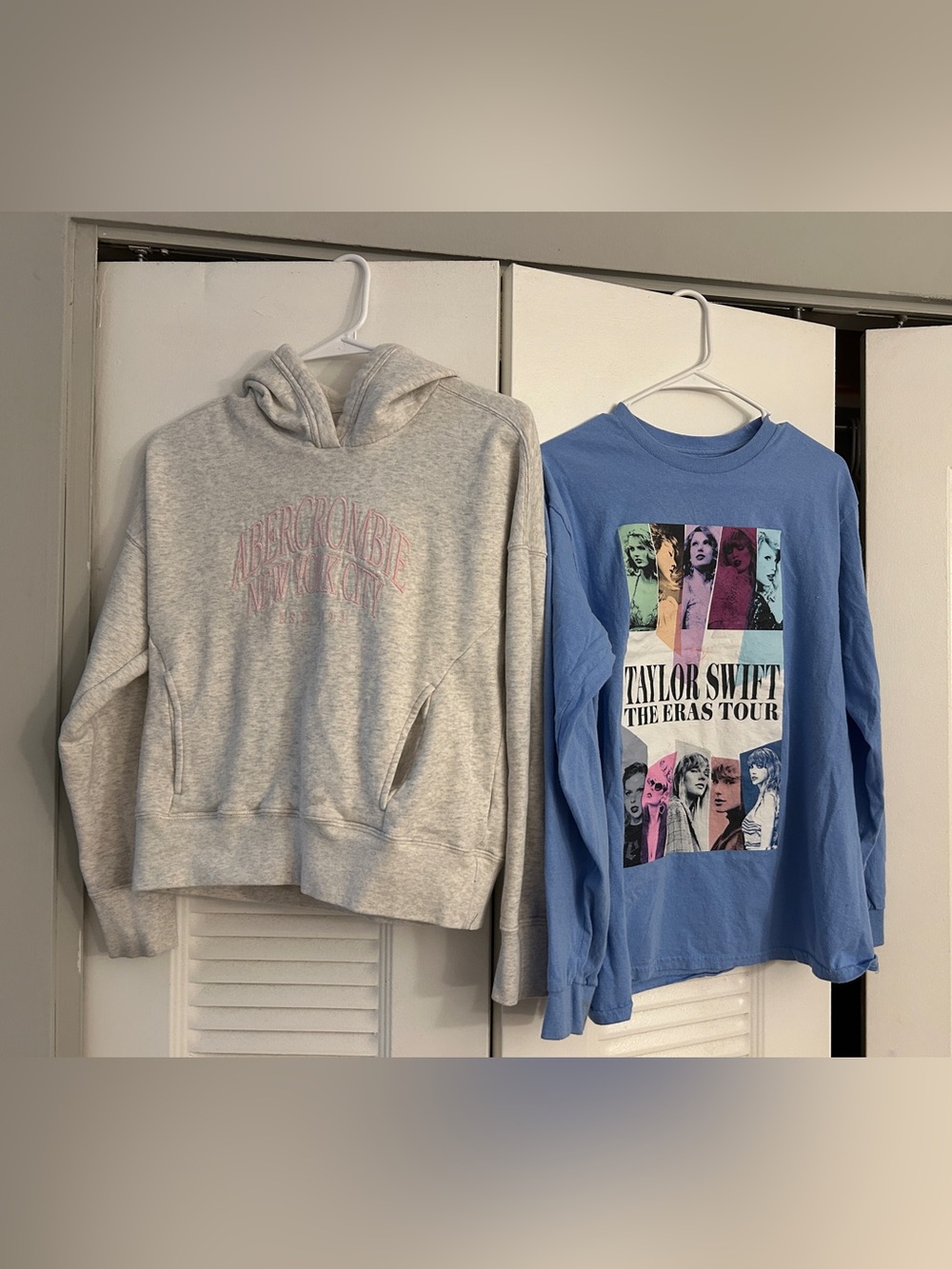 abercrombie kids gray hoodie with pink logo